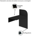 Ver imagem 3 de Baia Continuação para Atendimento 1,20x0,80x0,60m - New City - Preta/Preta - 24016