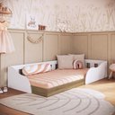 Ver imagem 2 de Cama Montessoriana Infantil Solteiro com Proteção Lateral CM6080 190x80cm Branco - Art In Móveis