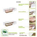 Ver imagem 7 de Cama Montessoriana Infantil Solteiro com Proteção Lateral CM6080 190x80cm Branco - Art In Móveis
