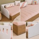 Ver imagem 3 de Cama Montessoriana Infantil Solteiro com Proteção Lateral CM6080 190x80cm Branco - Art In Móveis