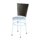 Ver imagem 3 de 2 Cadeiras para Mesa Branca Hawai Marrom Assento Floral:floral Gelo