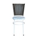 Ver imagem 4 de 2 Cadeiras para Mesa Branca Hawai Marrom Assento Floral:floral Gelo