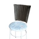 Ver imagem 2 de 2 Cadeiras para Mesa Branca Hawai Marrom Assento Floral:floral Gelo