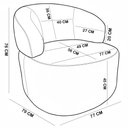 Ver imagem 6 de Kit 02 Poltronas Giratória Orgânica para Sala Living Helena L02 Bouclê Cinza - Lyam Decor