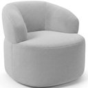 Ver imagem 7 de Kit 02 Poltronas Giratória Orgânica para Sala Living Helena L02 Bouclê Cinza - Lyam Decor
