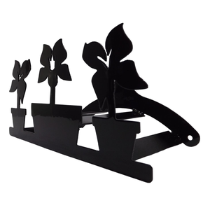 Suporte Mangueira Jardim 3 VASOS PRETO ALL STYLE