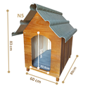 Ver imagem 2 de Casinha de Cachorro Telhado Ecológico de Madeira - Grande N 5