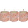 Kit 3 Porta Vaso e Velas Octógono Decoração Laranja - 2