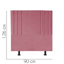 Ver imagem 3 de Cabeceira Estofada Grécia 90CM Solteiro Courino Rosa - D A DECOR