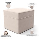 Ver imagem 5 de Poltrona de Amamentação com Balanço e Puff Mavie L02 Suede Bege - Lyam Decor