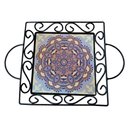Ver imagem 5 de Fruteira de Mesa Bandeja Ferro e Azulejo Quadrada Premium Cozinha Azulejo G6