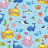 Papel de Parede Fundo do Mar Infantil 57x270cm - 1