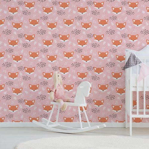 Papel de Parede Animais Kawaii Infantil 57x270cm