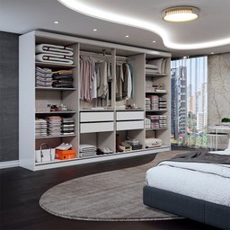 Guarda-roupa Casal em Mdp com 8 Portas e 4 Gavetas Maxel Móveis - 4