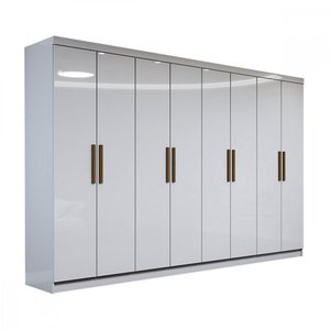 Guarda-roupa Casal em Mdp com 8 Portas e 4 Gavetas Maxel Móveis