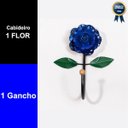 Ver imagem 2 de Cabideiro de Parede Cabide para Toalha 1 Gancho Flor Azul