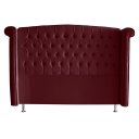 Ver imagem 1 de Cabeceira de Cama Box Luxo Queen 160 Cm Suede Bordo Eli Móveis