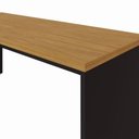 Ver imagem 4 de Mesa Escrivaninha Retangular F5 Office Moderno MDF 180cm Freijó com Preto