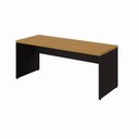 Ver imagem 3 de Mesa Escrivaninha Retangular F5 Office Moderno MDF 180cm Freijó com Preto