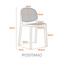 Ver imagem 2 de Conjunto 2 Cadeiras Empilhaveis com Telinha Minimalistas Positano Fratini