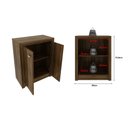 Ver imagem 5 de Balcão para Escritório com 2 Portas Rústico Tecnomobil Me4103 Cor: Nogal