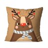 Kit 2 Almofadas De Natal Boneco de Neve com Rena 45x45cm - 3