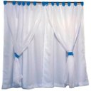 Ver imagem 2 de Cortina Infantil Azul e Branca