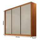 Ver imagem 2 de Guarda Roupa Casal Londres Plus 3 Portas 8 Gavetas Cinamomo Fendi - Novo Horizonte