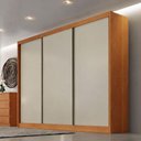 Ver imagem 4 de Guarda Roupa Casal Londres Plus 3 Portas 8 Gavetas Cinamomo Fendi - Novo Horizonte