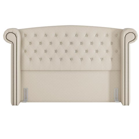 Cabeceira Cama Box Casal King 195 cm P05 Sofia Corino Branco - Lyam Decor