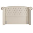 Ver imagem 1 de Cabeceira Cama Box Casal King 195 cm P05 Sofia Corino Branco - Lyam Decor