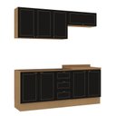 Ver imagem 2 de Cozinha Modulada 4 Peças 2 Aéreos e 2 Balcões Conecta Frise Yescasa Cinamomo/Preto