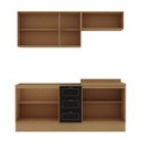 Ver imagem 4 de Cozinha Modulada 4 Peças 2 Aéreos e 2 Balcões Conecta Frise Yescasa Cinamomo/Preto