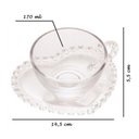 Ver imagem 5 de Xicara de Cha com Pires de Coração de Cristal 170ml