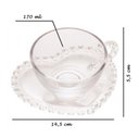 Ver imagem 4 de Xicara de Cha com Pires de Coração de Cristal 170ml