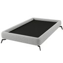 Ver imagem 1 de Cama Solteiro Pés Ferro 105cm Emma Linho Cinza Claro - Nexta Casa
