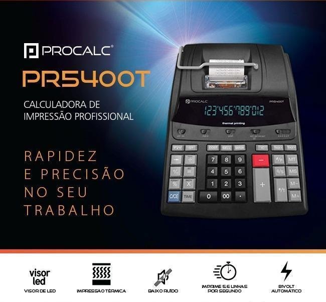 Calculadora Profissional Pr5400t Impressão Térmica Bivolt - 2