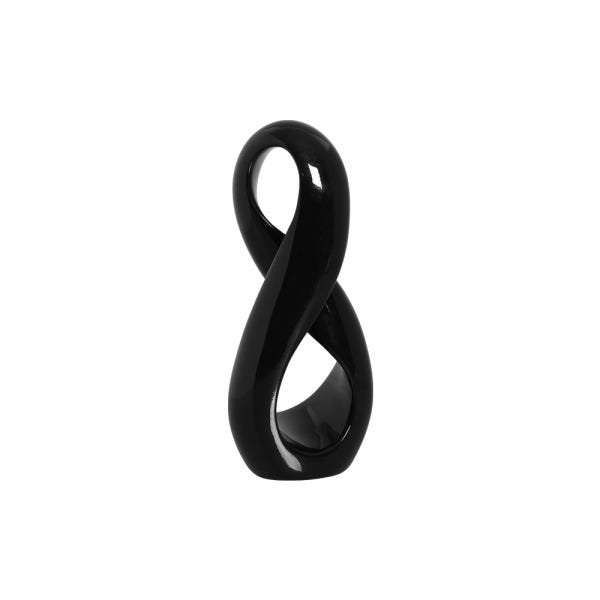 Escultura Infinito Enfeite Moderno Decoração Preto e Branco - 2