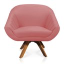 Ver imagem 6 de Kit 01 Namoradeira 02 Lugares e 02 Poltronas Giratória Giovana Suede Base Madeira MM30 - D’Rossi - R