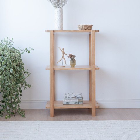 Estante Laguna 3 Prateleiras 60cm Amêndoa