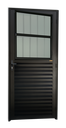 Ver imagem 1 de Porta de Sala Alumínio 86 Esq V.Boreal Preto Brimak