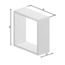Ver imagem 4 de Kit com 3 Nichos Decoração para Sala Branco 30x30x12cm