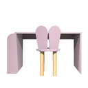 Ver imagem 2 de Mesa Infantil 80cm com Suporte para Livros e 1 Cadeira em Mdf e Madeira Natural:lavanda