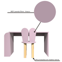 Ver imagem 5 de Mesa Infantil 80cm com Suporte para Livros e 1 Cadeira em Mdf e Madeira Natural:lavanda