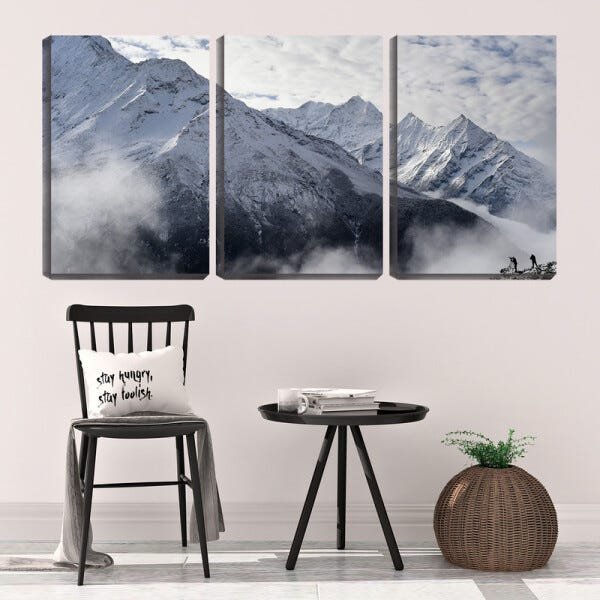 Quadro canvas 80x140 neve no pico das montanhas - 2