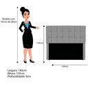 Ver imagem 5 de Kit Cabeceira e Calçadeira Manchester 140 Cm Casal Corano Cor Cinza