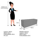 Ver imagem 4 de Kit Cabeceira e Calçadeira Manchester 140 Cm Casal Corano Cor Cinza