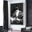 Ver mais imagens de Quadro Arquétipo do Mago Preto e Branco:90x60 cm/BRANCA