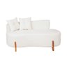 Sofá Orgânico 2 Lugares C/2 Almofadas Curvo Sala Recepção Luna Boucle Branco - Montanaris Decor - 1
