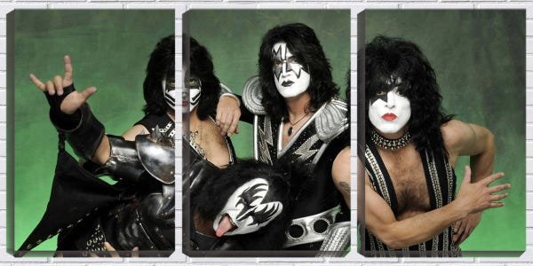 Quadro canvas 80x140 banda kiss - 1